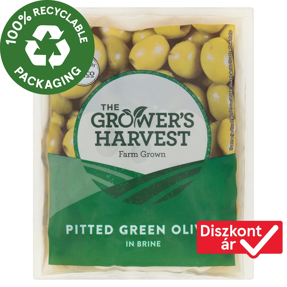 The Grower's Harvest magozott zöld olívabogyó 195 g