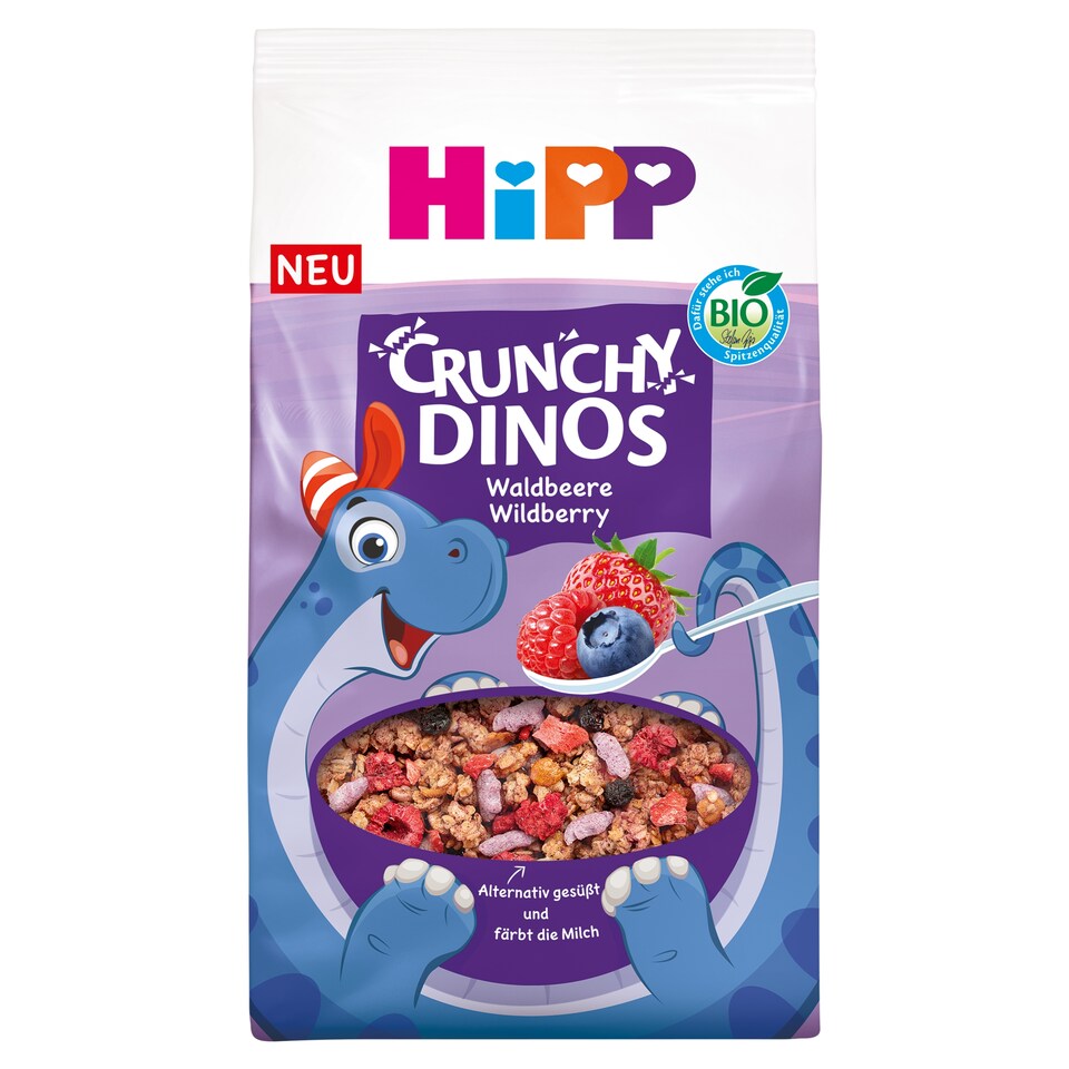 HiPP Dino bio erdeigyümölcs ropogós müzli 300 g