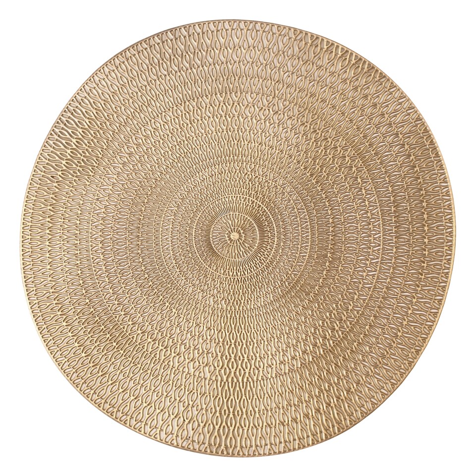 image 1 of F&F Home Metalic Gold Placemat 2 Pack 