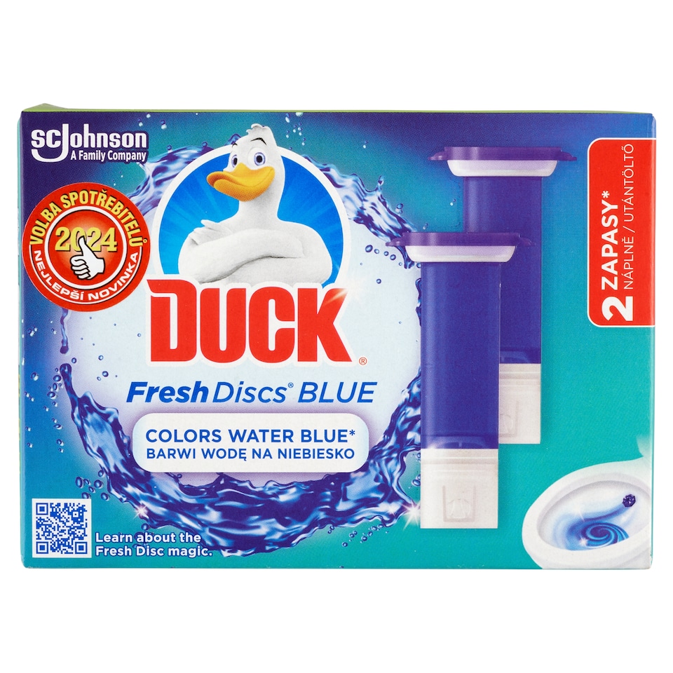 image 1 of Duck Fresh Discs Toilet Cleaner Blue Refill 2 x 36ml (72ml)