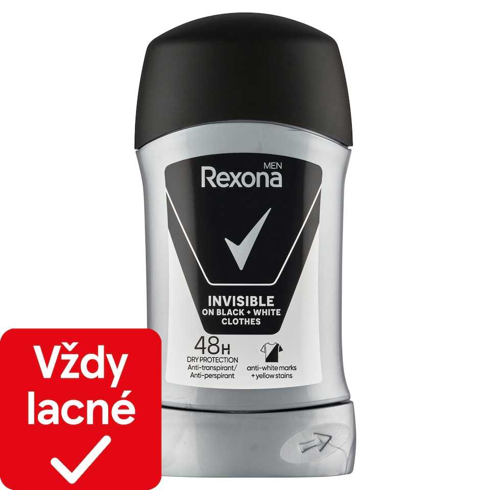 obrázok 1 z Rexona Men Invisible Black&White Tuhý antiperspirant 50 ml
