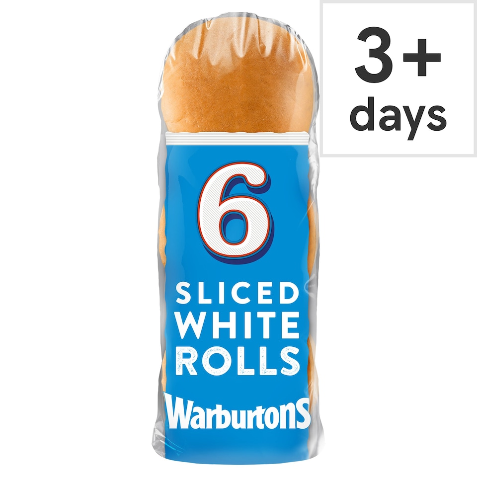 image 1 of Warburtons Soft White Sandwich Rolls 6 Pack