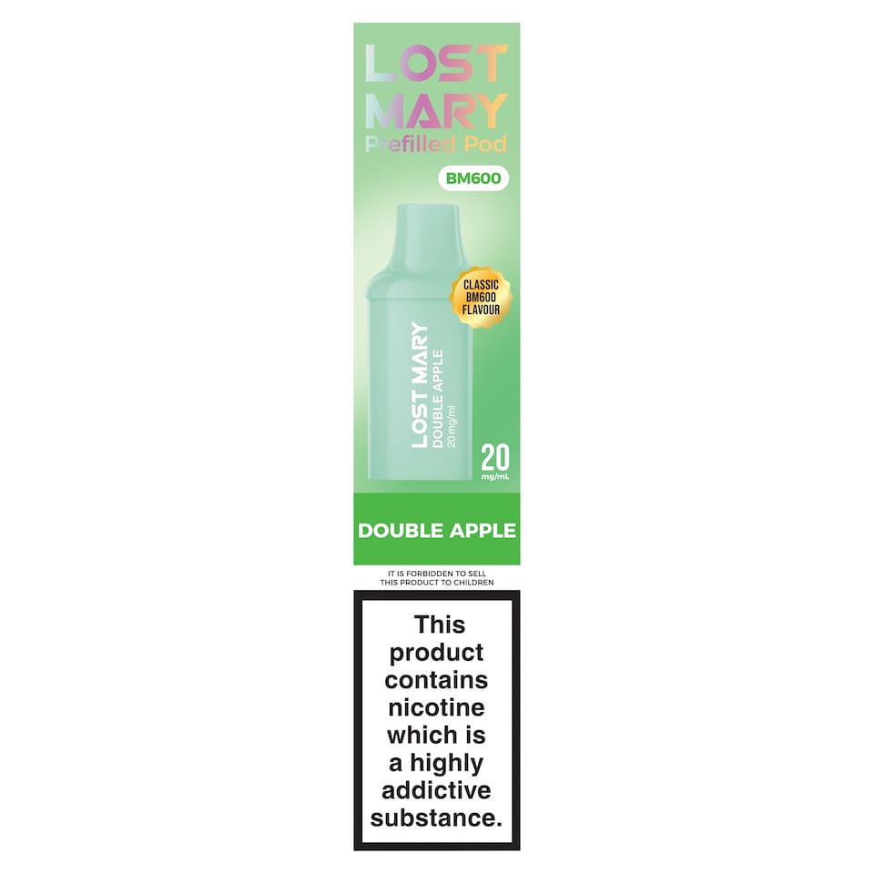 Lost Mary BM600 Refill Pod Double Apple 20mg/ml 2 x 2ml