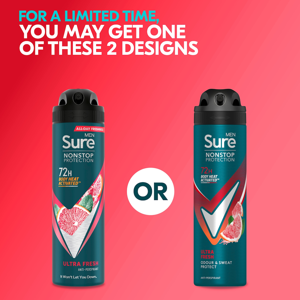 image 1 of Sure Men 72h Ultra Fresh Antiperspirant Deodorant 150ml