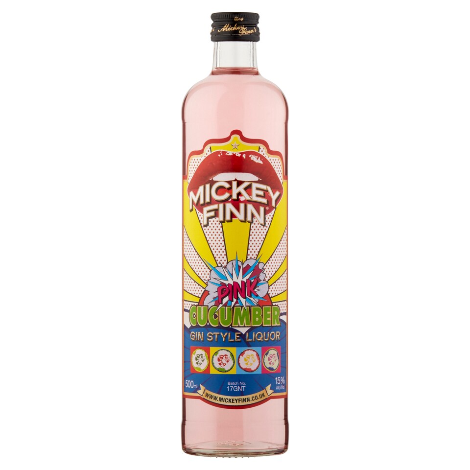Mickey Finn Pink Cucumber Gin Style Liquor 500Ml
