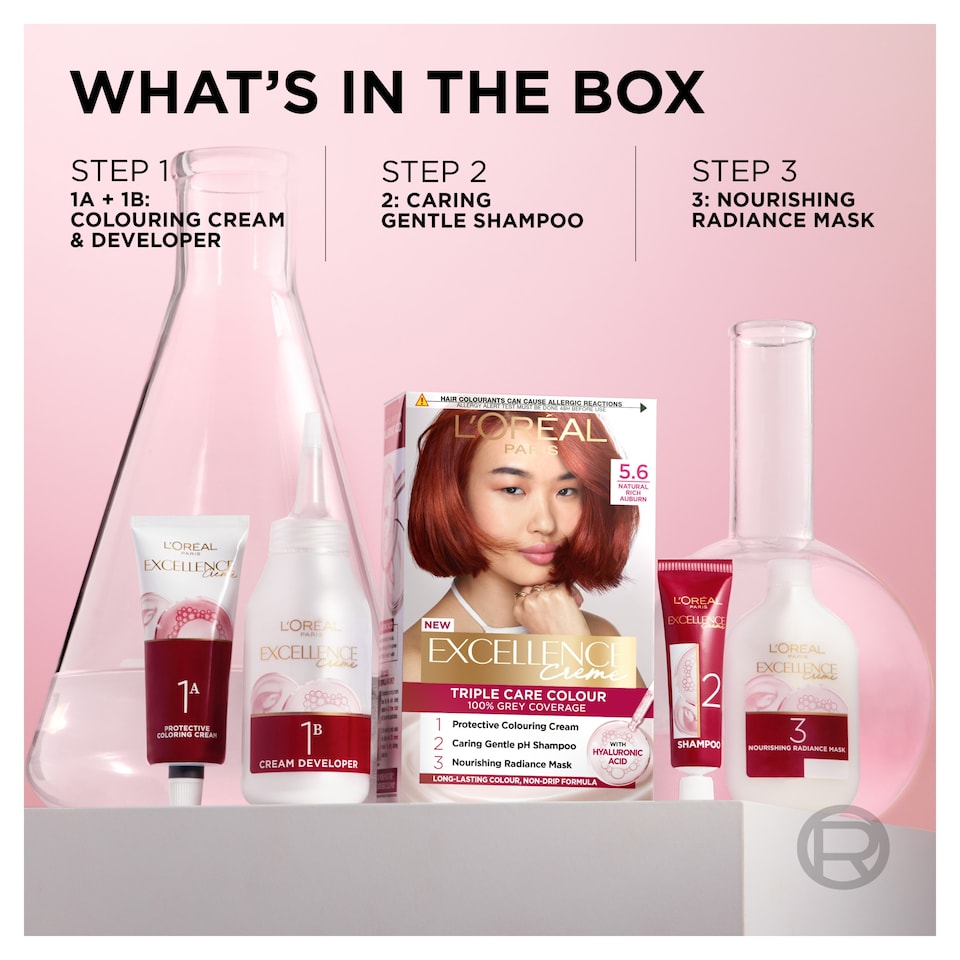 image 1 of L'Oreal Paris Excellence Creme Permanent Hair Dye - 5.6 Natural Rich Auburn