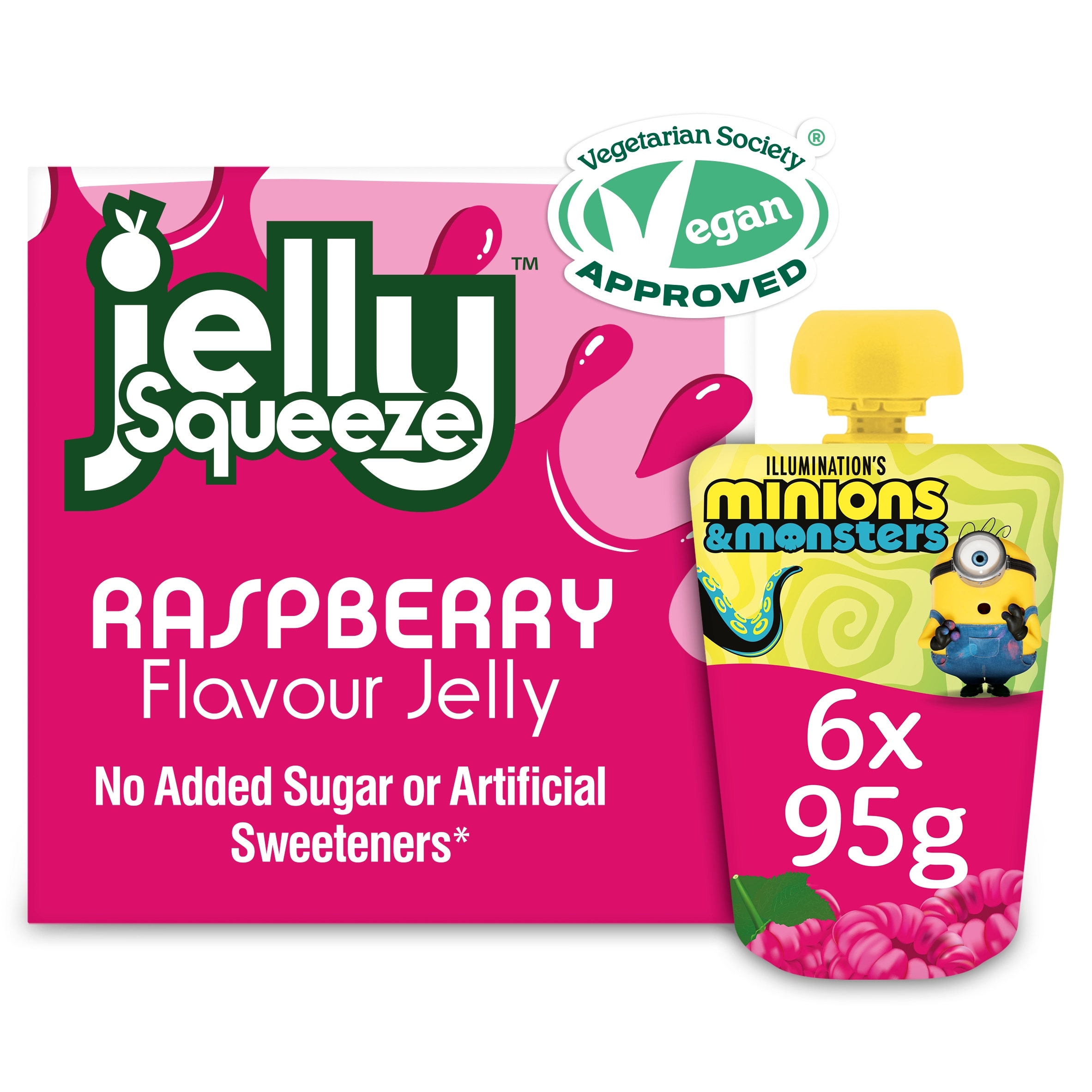 JellySqueeze Raspberry Multipack 6x95g