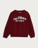 image 4 of F&F Active Girls Cotton Rich Los Angeles Slogan Sweatshirt in Burgundy