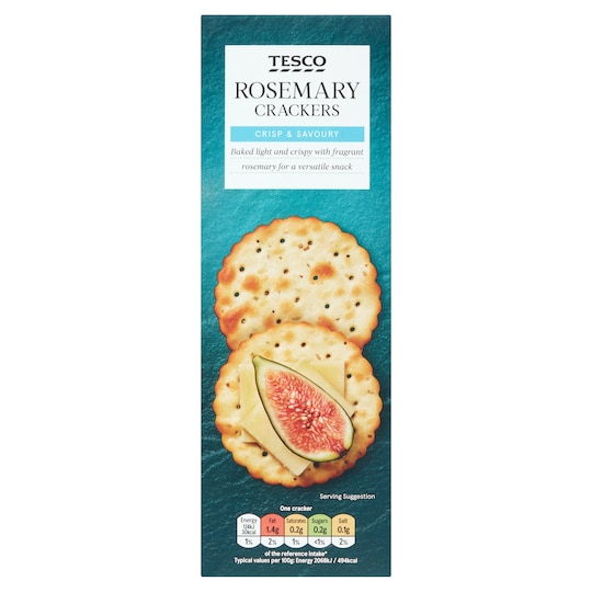 Tesco Rosemary Cracker 185G Tesco Groceries