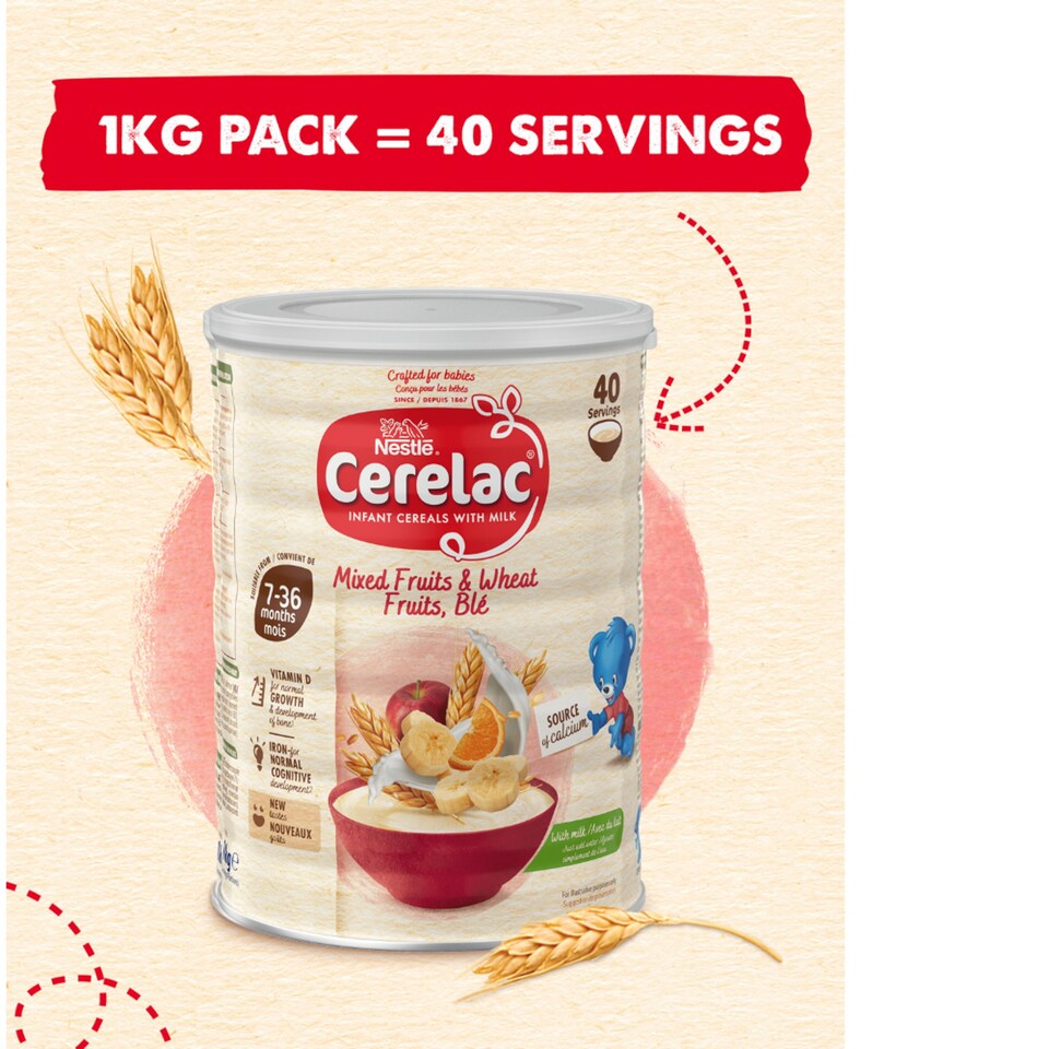 image 1 of Cerelac Infant Cereals With Milk Mixed Fruits & Wheat 7+ Months 1kg