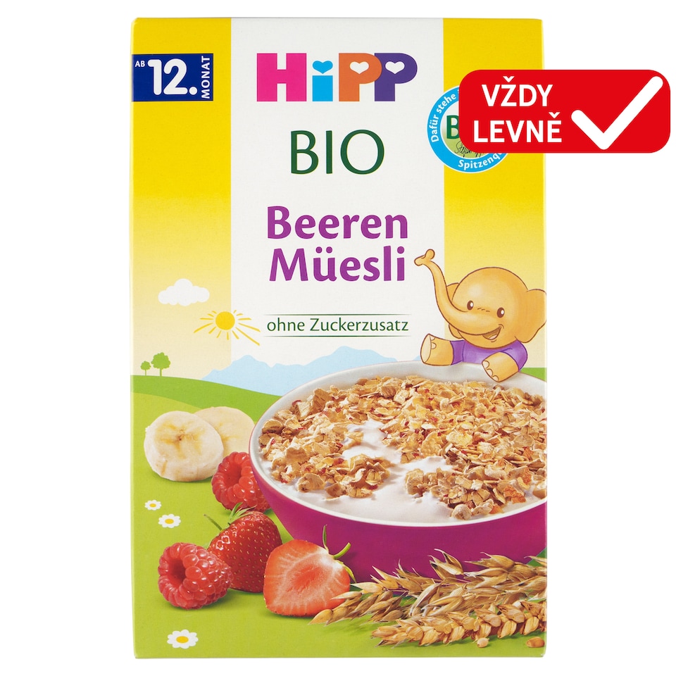 Obrázek 1 pro produkt HiPP Bio müsli s ovocem ze zahrádky 200g