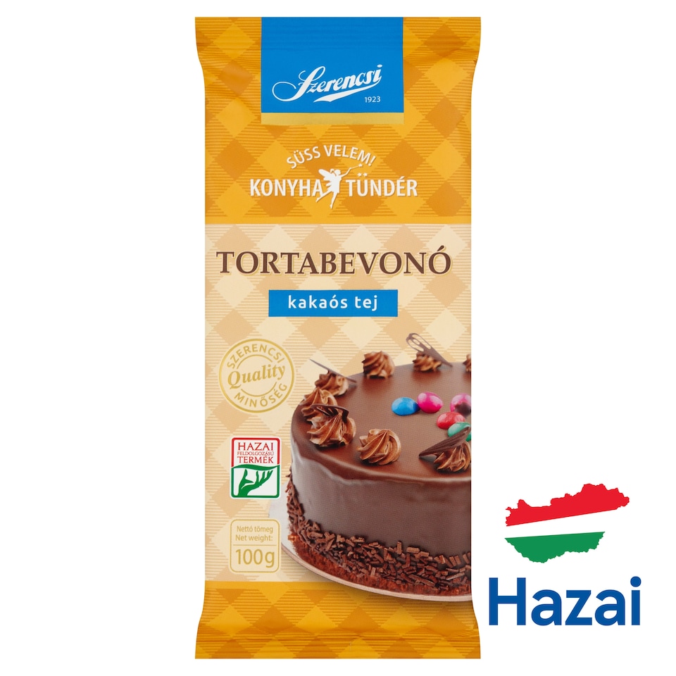 Szerencsi Konyhatündér kakaós tej tortabevonó 100 g  1. kép