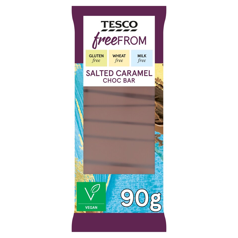 Tesco Free From Salted Caramel Chocolate Bar 90G