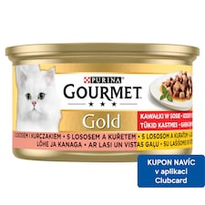 GOURMET Gold Pieces in Juice with Salmon and Chicken 85g