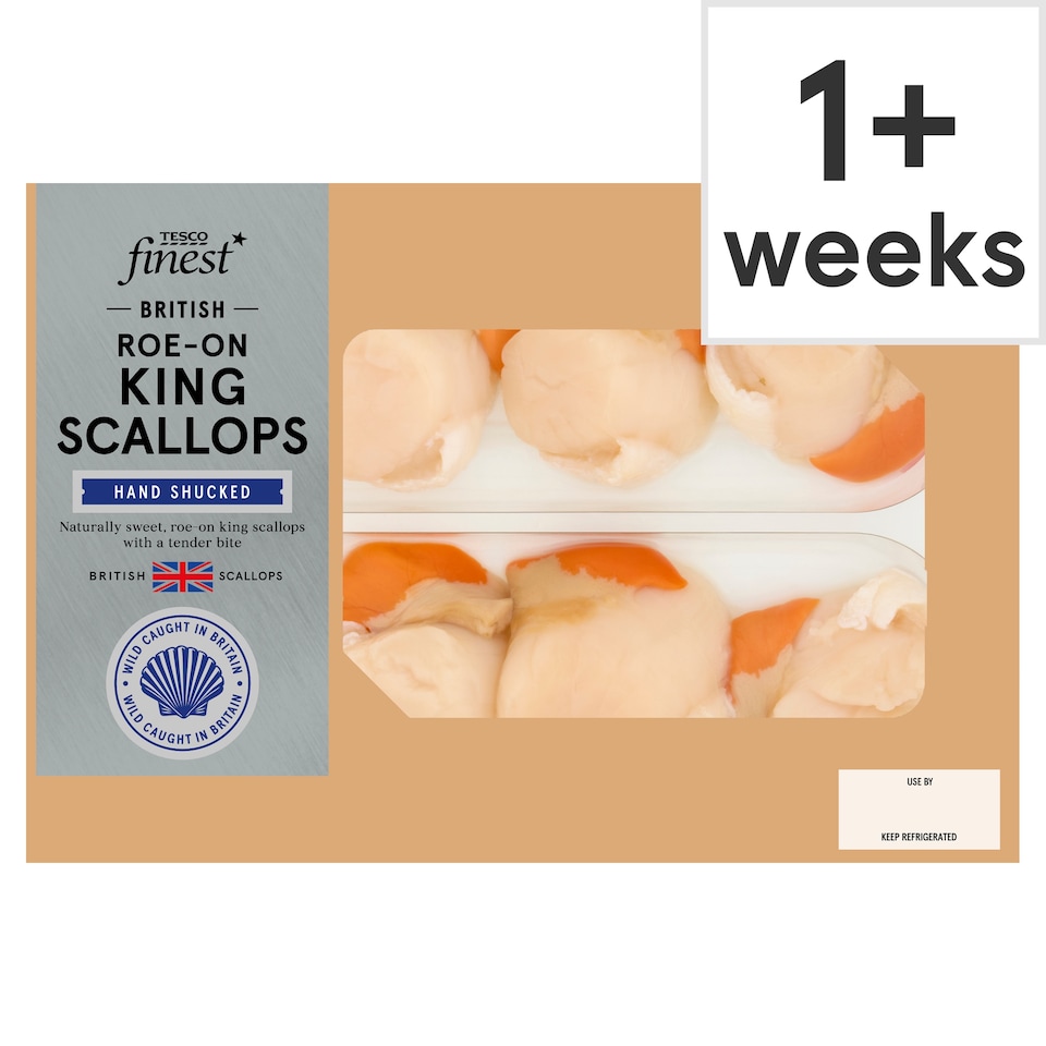  Tesco Finest British King scallops’ roe on 220g
