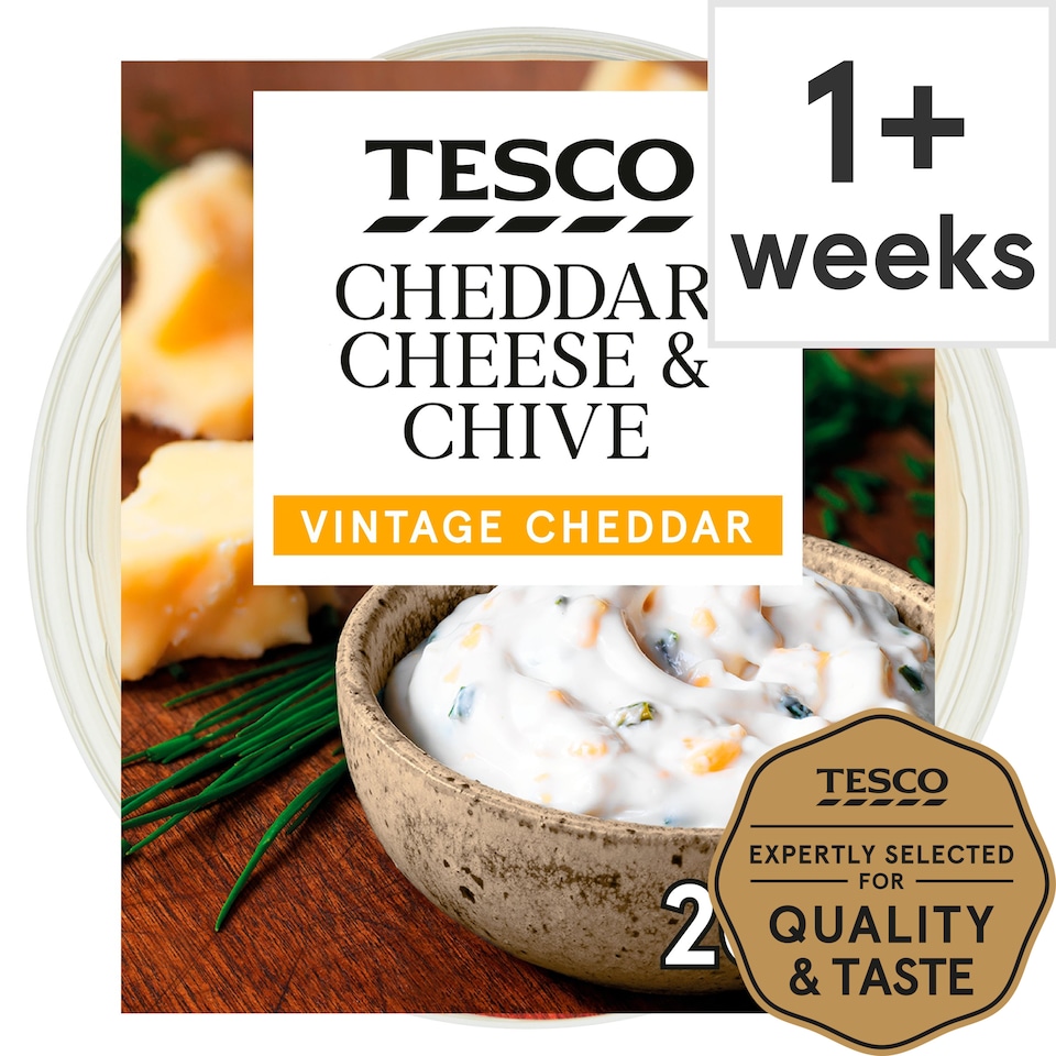 Tesco Cheddar Cheese & Chive Dip 200G