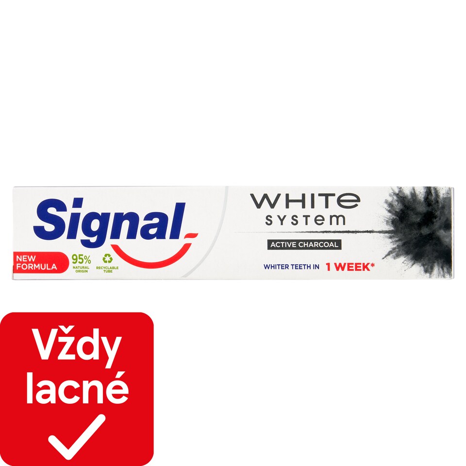 obrázok 1 z Signal White System Charcoal zubná pasta 75 ml