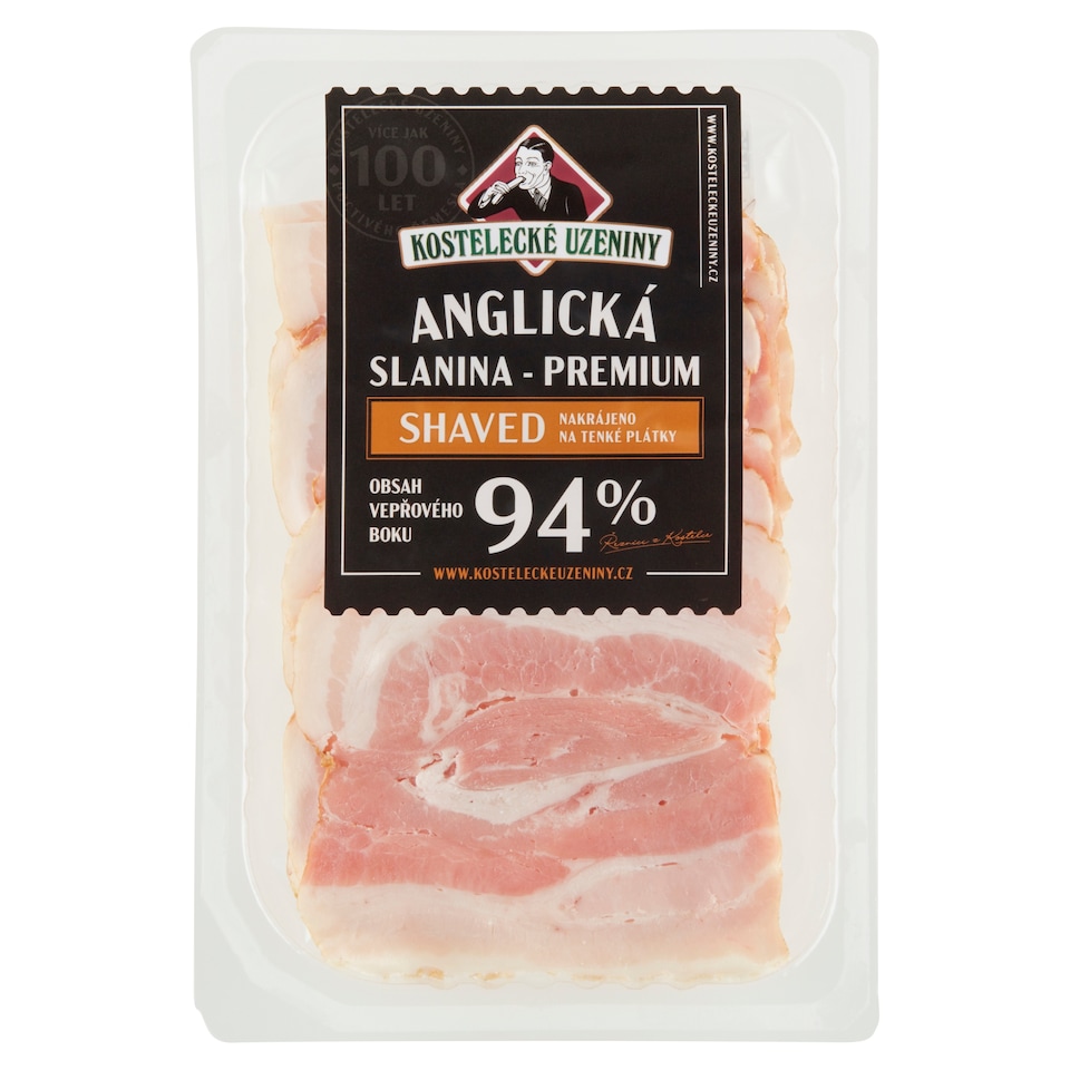 Obrázek 1 pro produkt Kostelecké Uzeniny Anglická slanina premium 0,100kg