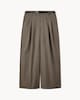image 5 of F&F Pleated Wide Leg Belted Trousers in Brown
