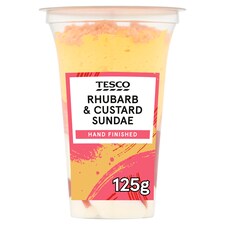 Tesco Rhubarb & Custard Sundae 125G
