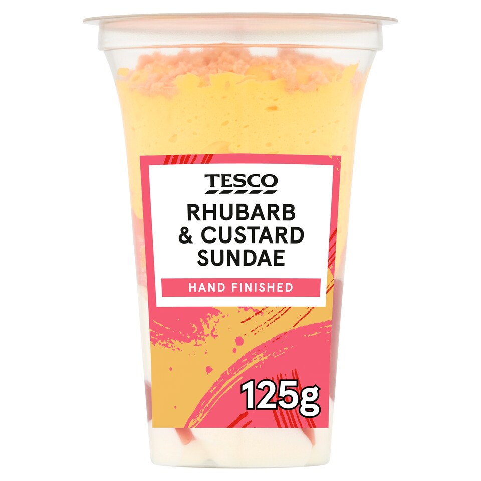 Tesco Rhubarb & Custard Sundae 125G
