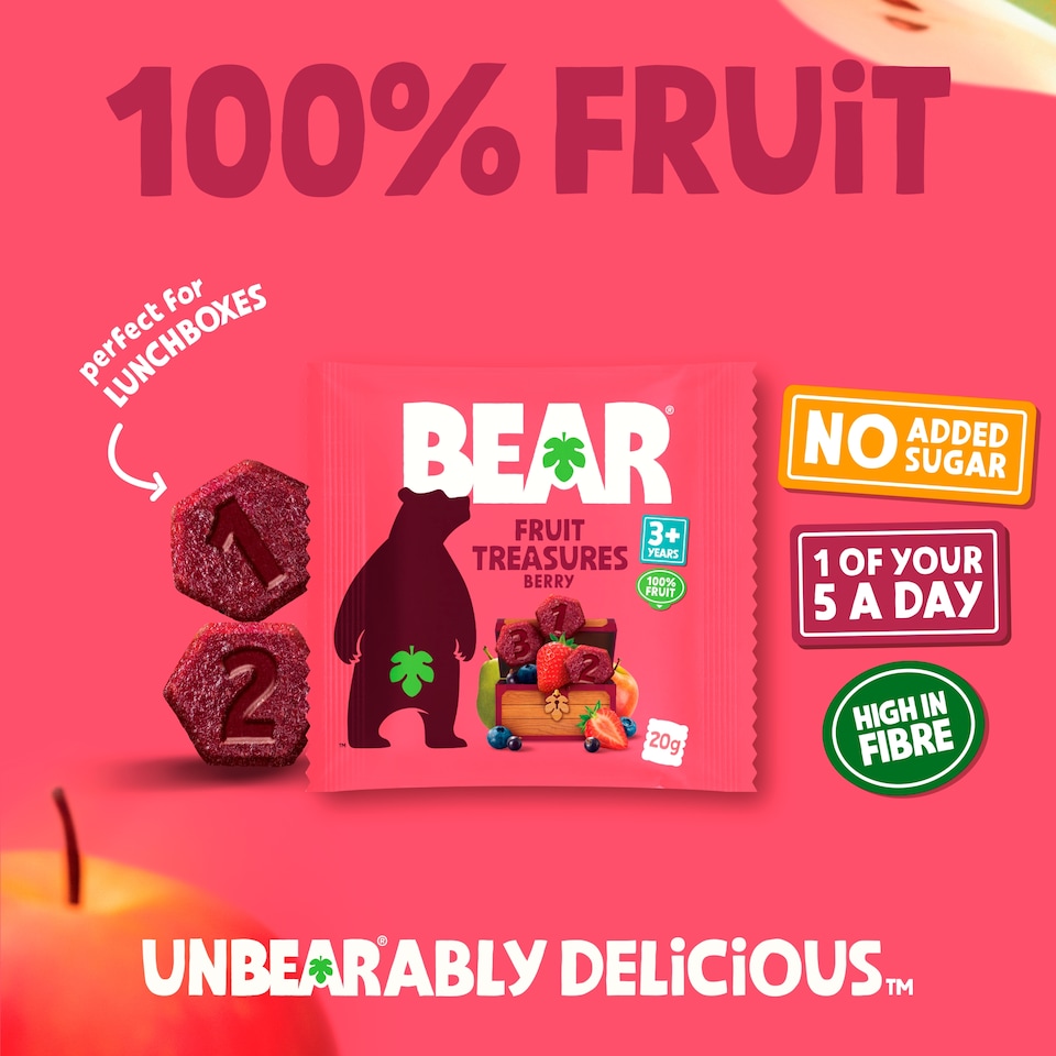 image 1 of BEAR Fruit Treasures Berry 5 x 20g