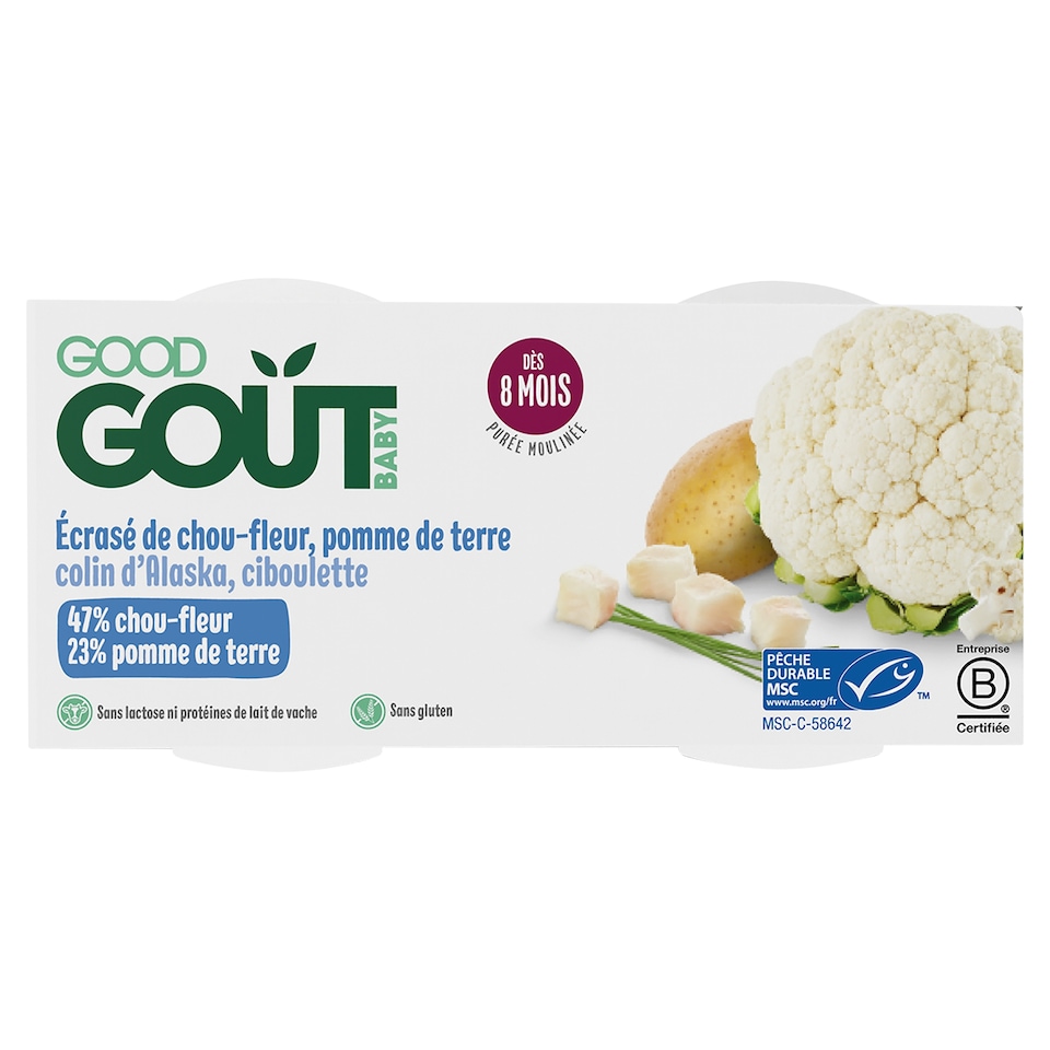 Good Gout Treska pestrá s květákem a brambůrky 2 x 190g