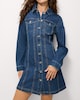 image 2 of F&F Pure Cotton Denim Mini Shirt Dress in Navy