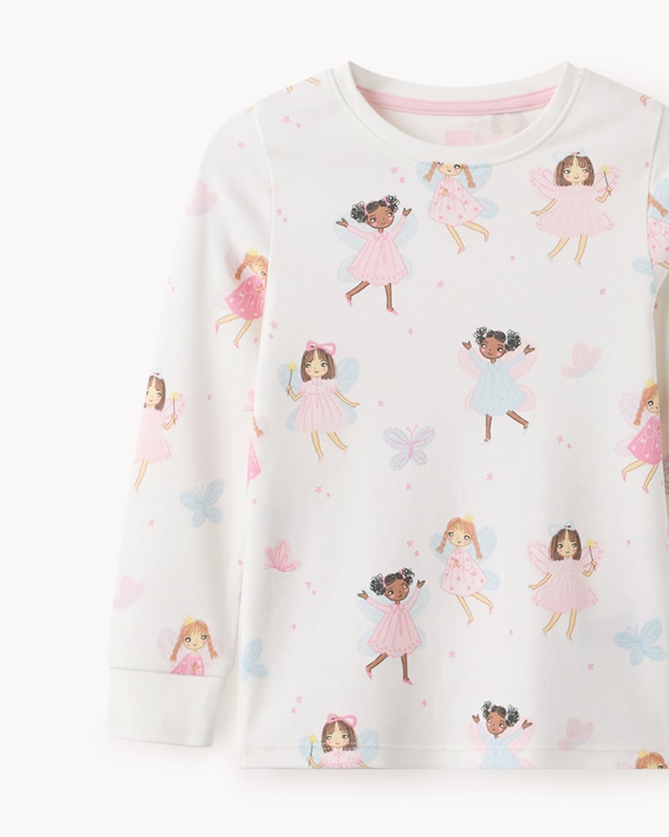 image 1 of F&F Girls 2-Piece Pure Cotton Fairy Pyjama Sets in Multi