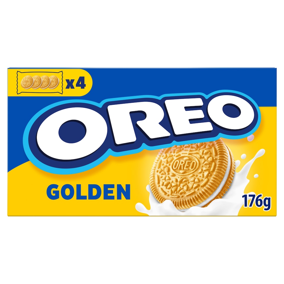Oreo sušenky Golden s náplní s vanilkovou příchutí 176g