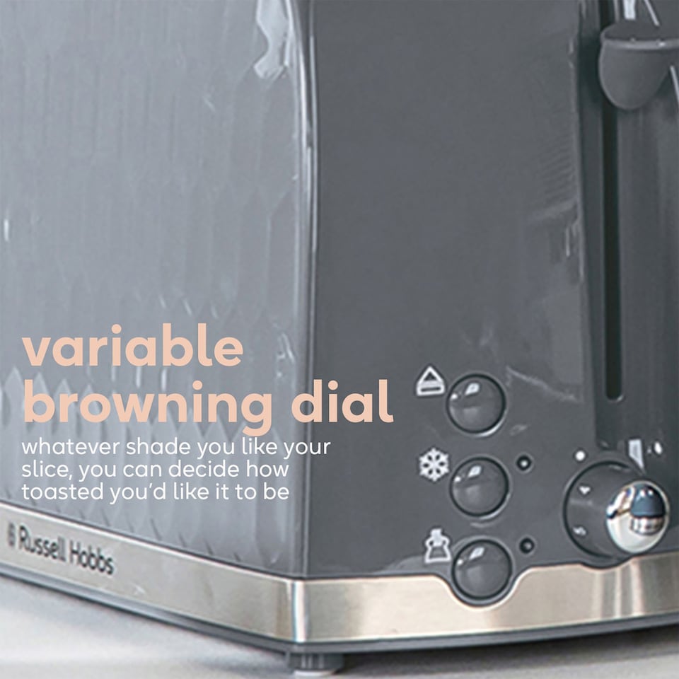 image 1 of Russell Hobbs Honeycomb Toaster Grey