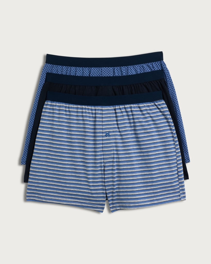 F&F 3-Pack Pure Cotton Patterned Jersey Boxers in Multi