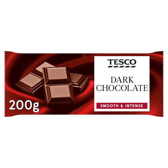 Tesco Dark Chocolate Bar 200G Tesco Groceries