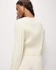 image 3 of OH ME OH MY Cable Knit Cardigan in Cream