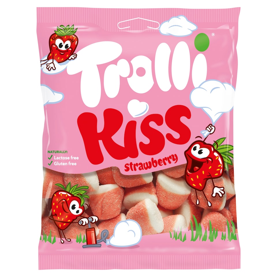 Trolli Kiss Strawberry habcukorka 100 g 