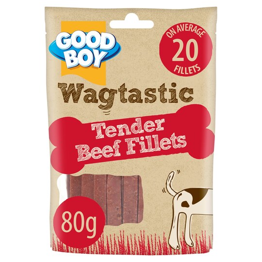 Good Boy Meat Treat Beef Jerky 80G Tesco Groceries