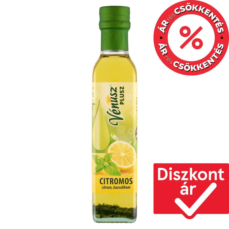 Vénusz Plusz repceétolaj citromos és bazsalikomos fűszerezéssel 250 ml 1. kép