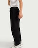 image 3 of F&F Girls Cotton Rich Wide Leg Joggers in Black