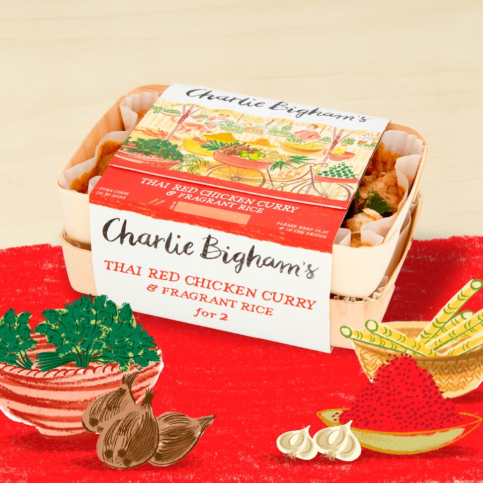 image 1 of Charlie Bigham's Thai Red Chicken Curry & Rice 835G