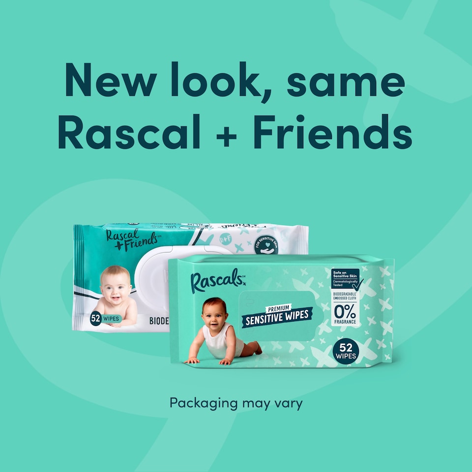 image 1 of Rascals Premium Sensitive Baby Wipes 52 Pack