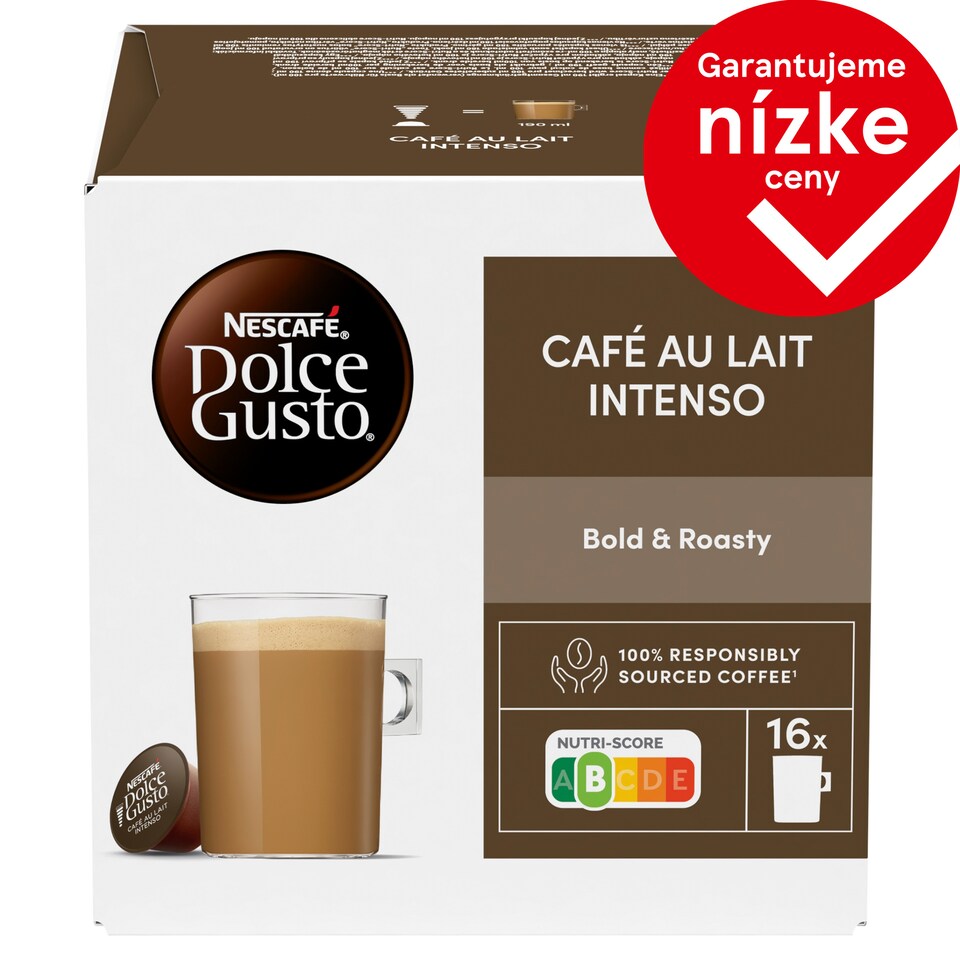 NESCAFÉ Dolce Gusto Café au Lait Intenso - Capsule Coffee - 16 Capsules in a Pack