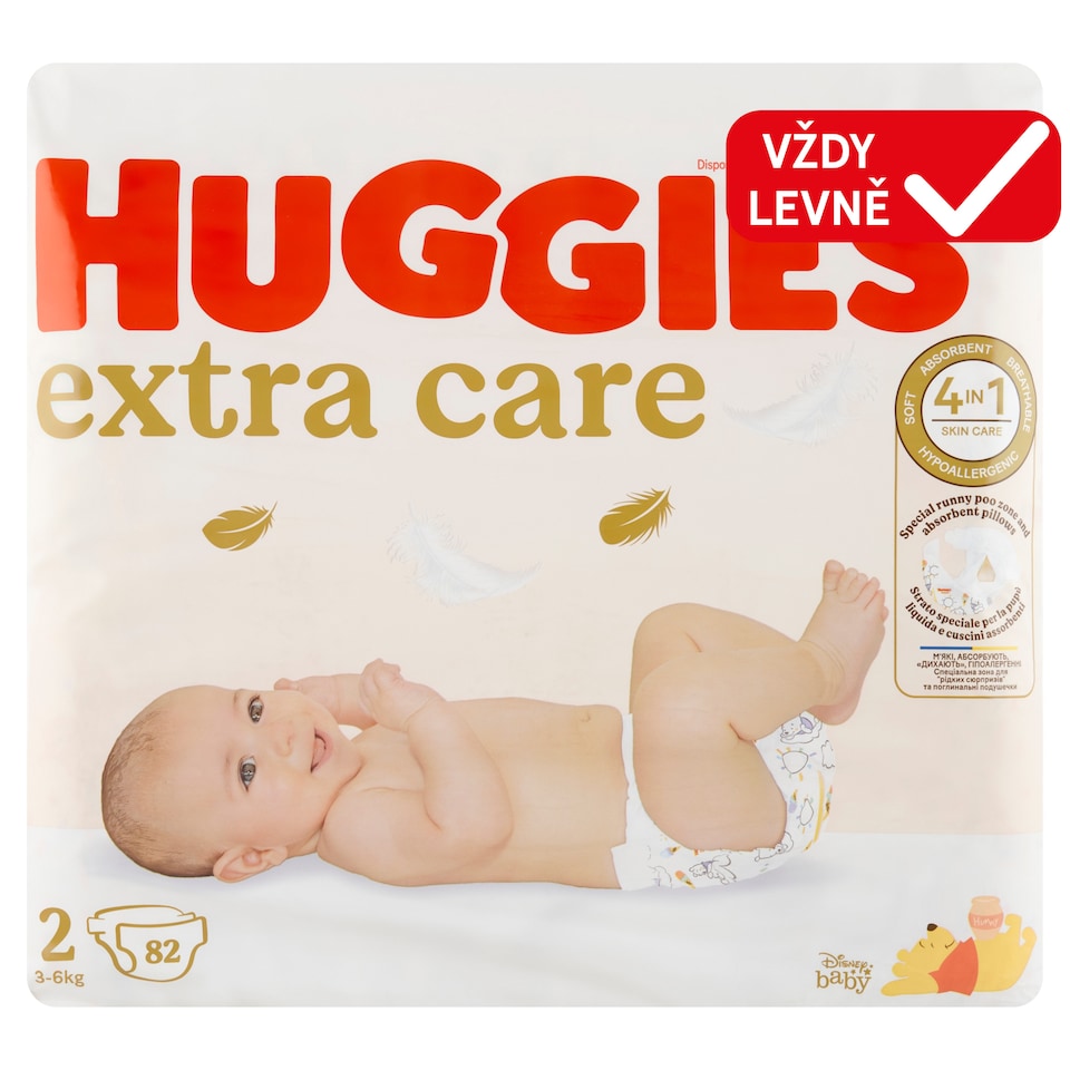 image 1 of Huggies Extra Care Diapers Size 2 Children 3-6kg 82 pcs