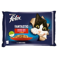 Felix Fantastic Pouches for Cats Rabbit, Lamb in Jelly 4 x 85g