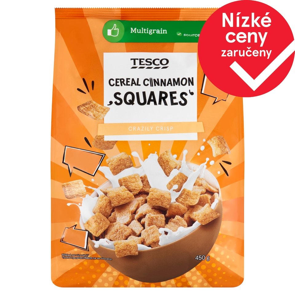 Tesco Cereal Cinnamon Squares 450g
