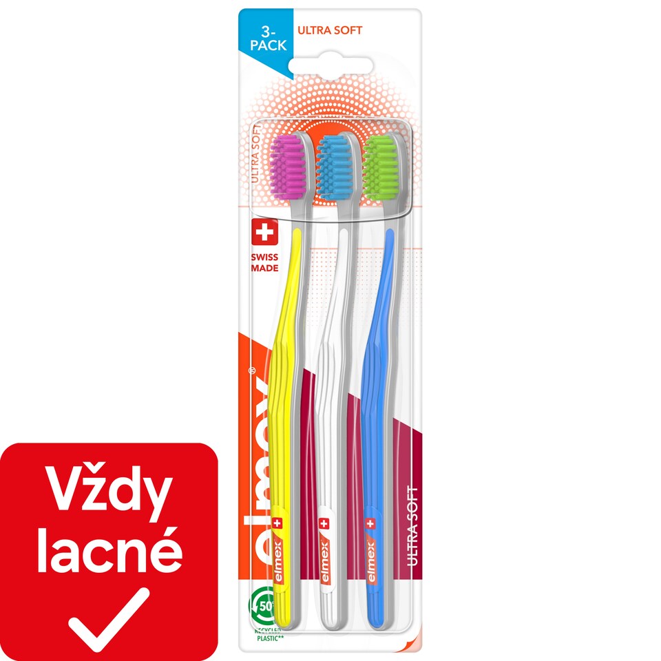 obrázok 1 z elmex® Ultra Soft zubná kefka mäkká multipack 3ks