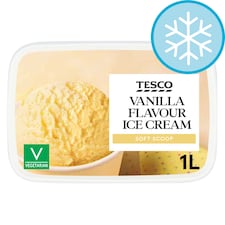 Tesco Soft Scoop Vanilla Ice Cream 1Ltr