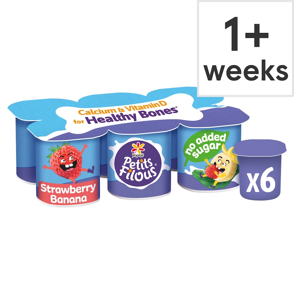 image 1 of Petits Filous No Added Sugar Fromage Frais - Strawberry & Banana 6 x 47g