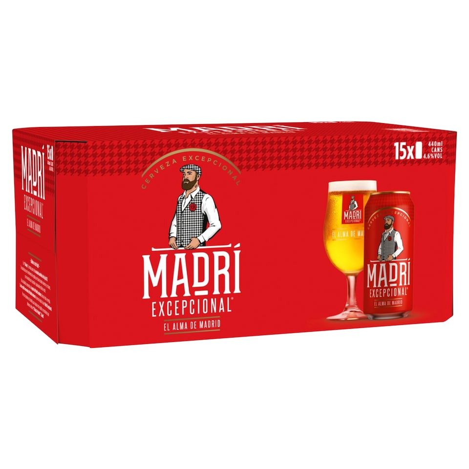 image 1 of MADRI Excepcional Premium Lager Beer Can 15 x 440ml