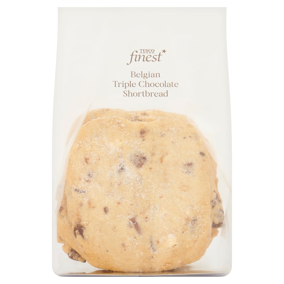 image 1 of Tesco Finest Belgian Triple Chocolate Shortbread 4 Pack