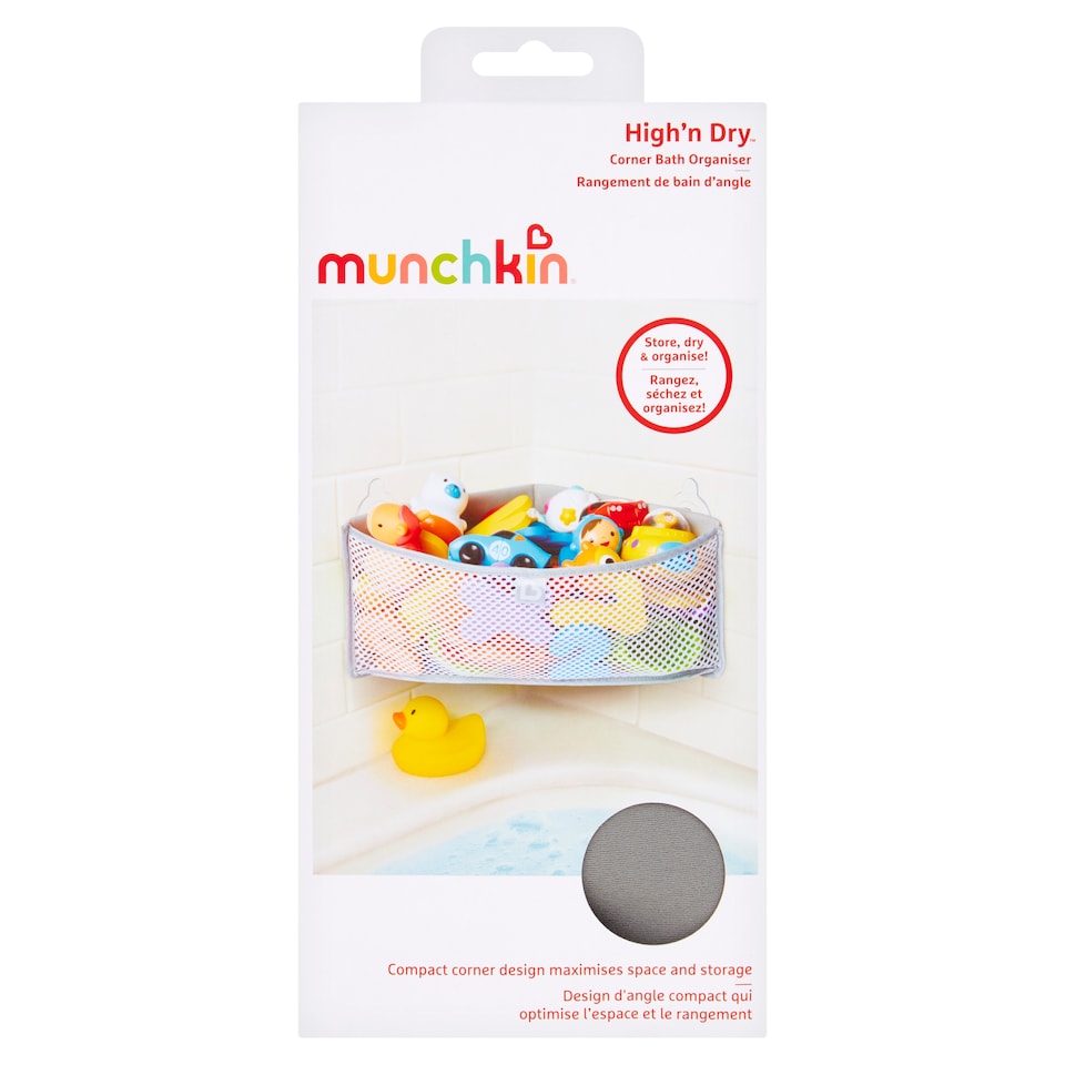 Munchkin Corner Bath Organiser Grey